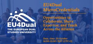 Featured image promoting TRN event EU4Dual micro-credentials on 20 October 2026.